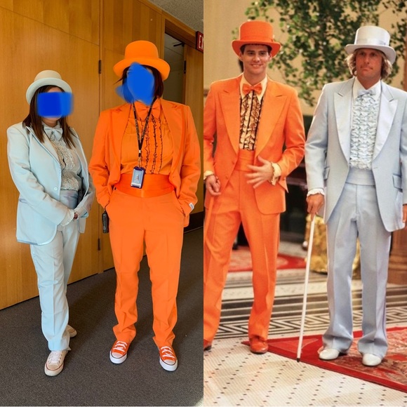 Orange tuxedo adult costume - Picture 1 of 2